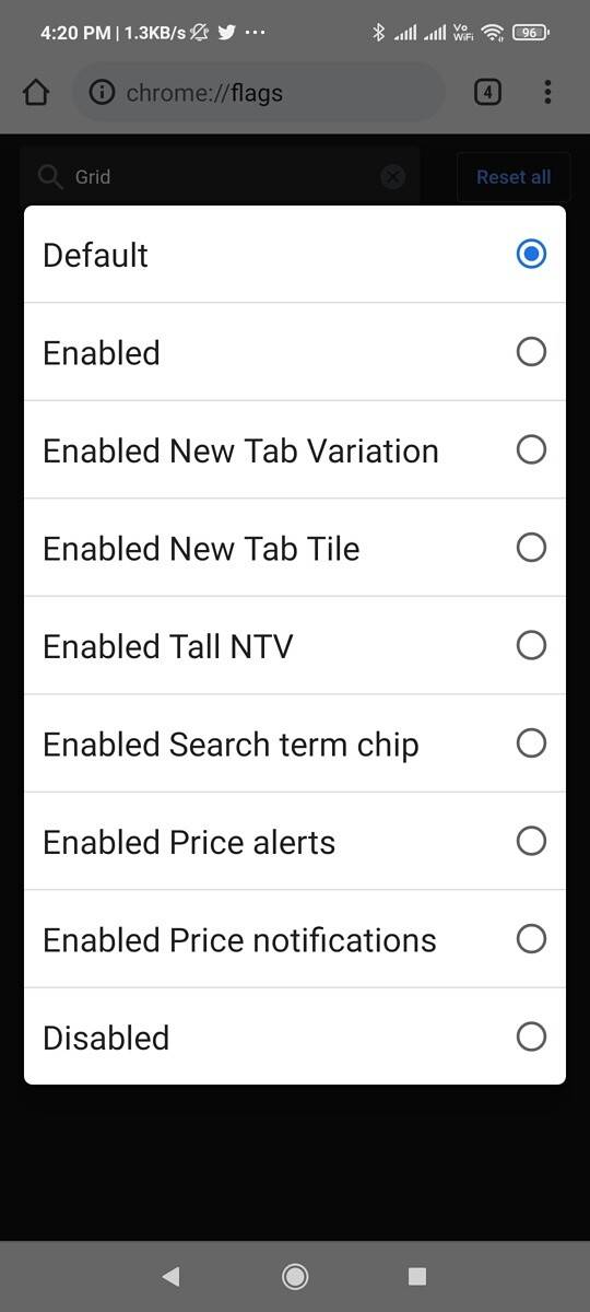 Chrome price notification flag