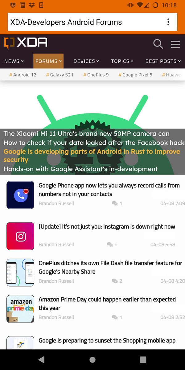 LineageOS Jelly Browser