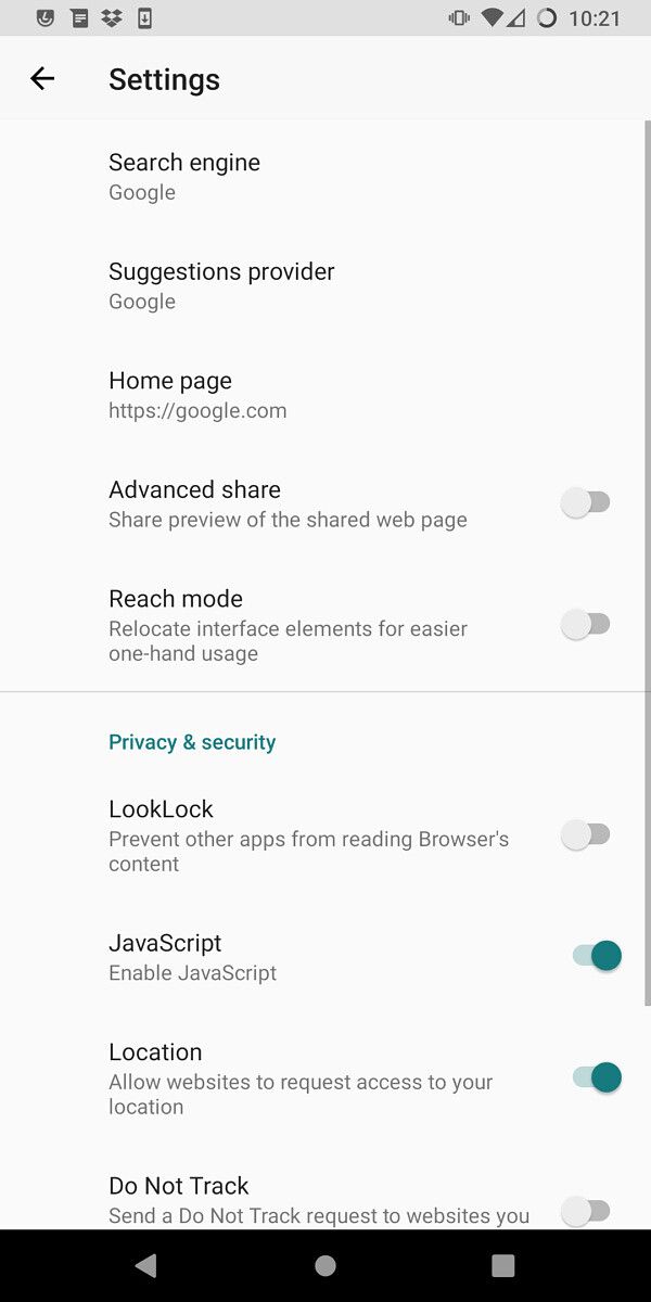 LineageOS Jelly Browser