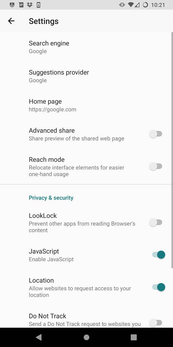 LineageOS Jelly Browser