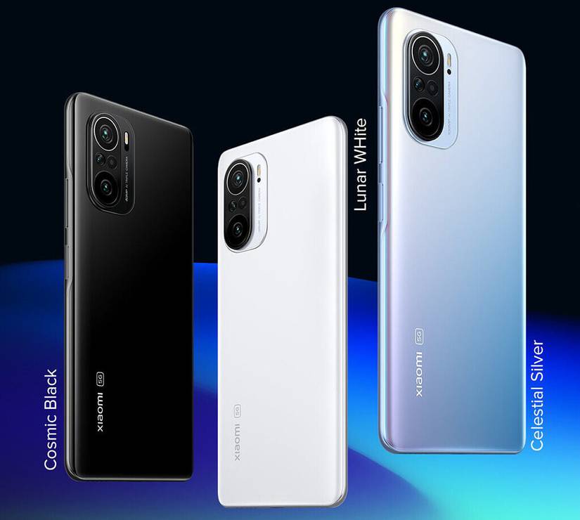 xiaomi mi 11x in silver, white, and black colors
