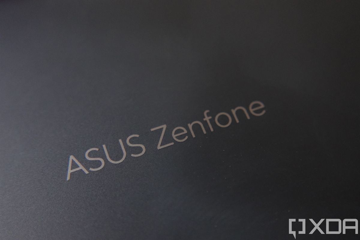 ASUS ZenFone logo on the back of the ASUS ZenFone 8