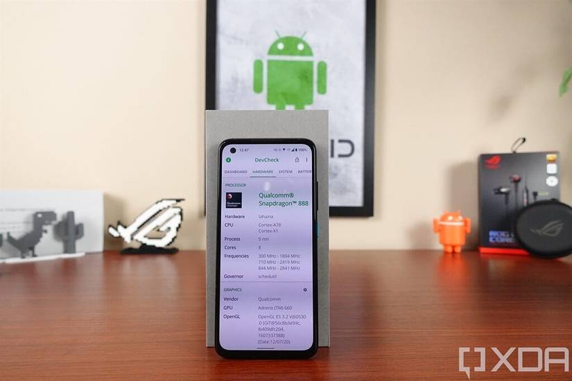 ASUS ZenFone 8 hardware info in the DevCheck app