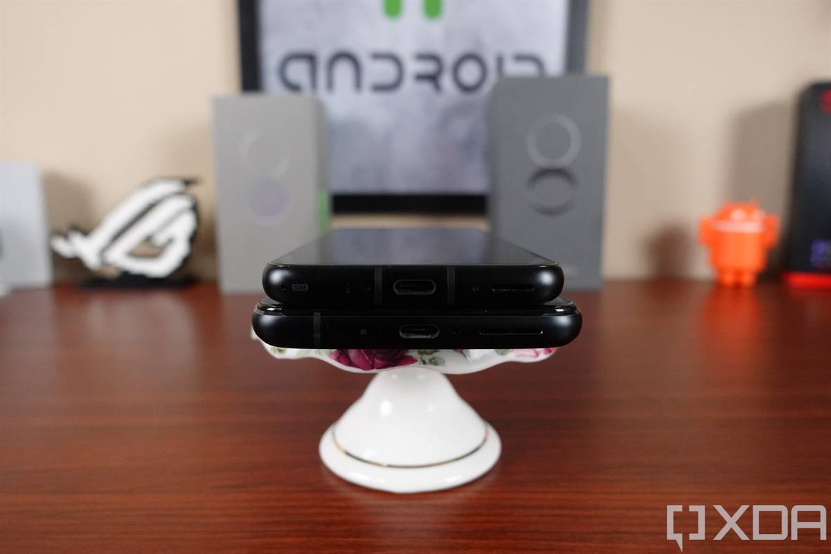 ASUS ZenFone 8 on top of the ASUS ZenFone 8 Flip