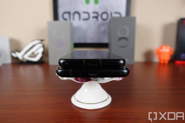 ASUS ZenFone 8 on top of the ASUS ZenFone 8 Flip