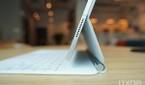 The Magic Keyboard elevates the iPad Pro off the table top.