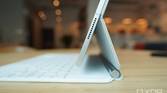 The Magic Keyboard elevates the iPad Pro off the table top.