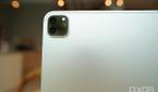 A close-up of the camera bump on the 2021 Apple iPad Pro