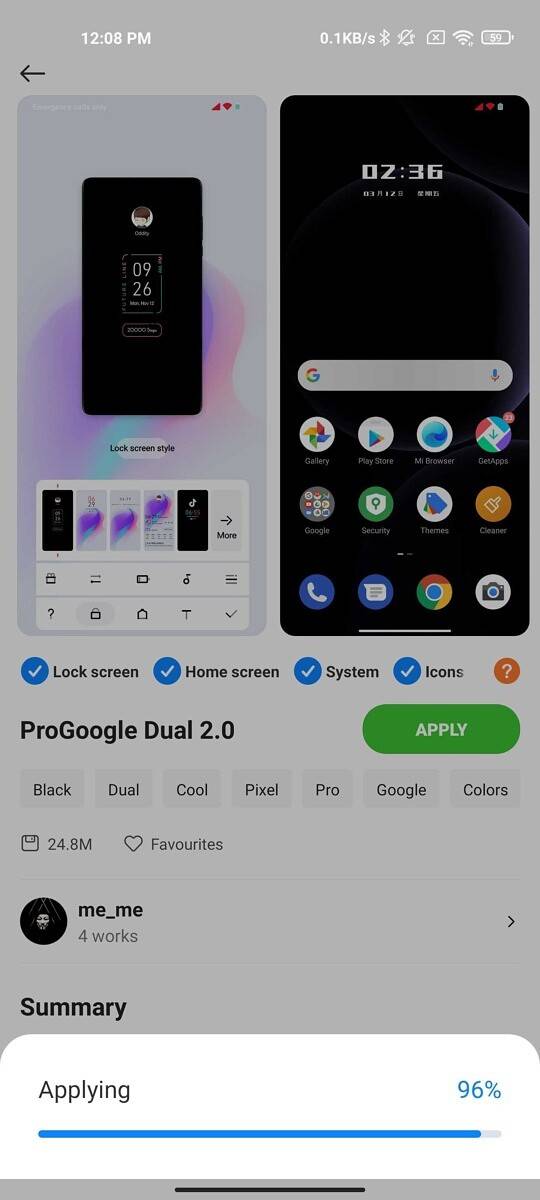 Theme application complete