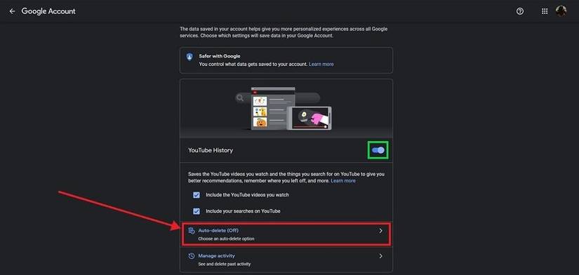 setting the time limit for auto delete on data