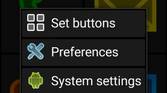 BIG launcher settings menu pop-up