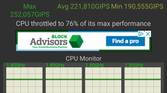 ASUS ZenFone 8 performance in CPU throttling test with high-performance mode enabled