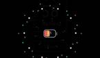 Custom charging screen with small battery icon in the center and black background