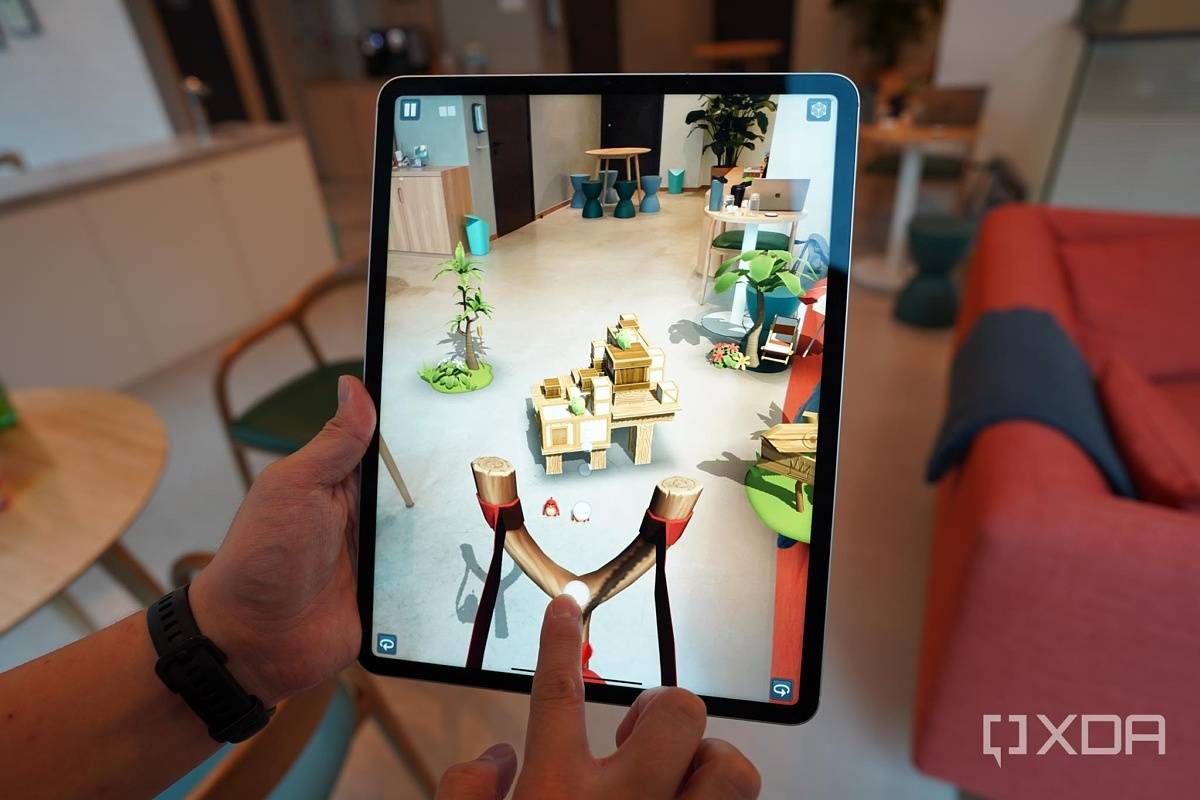 Angry Birds AR on the iPad Pro 2021.
