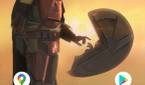 Screenshot showing Mandalorian wallpaper