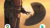 Screenshot showing Mandalorian wallpaper