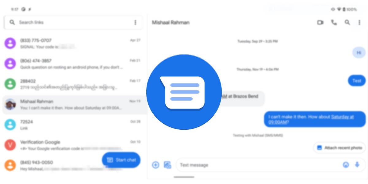 Google Messages prepares to add a split-screen view for tablets
