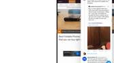 Multi-tasking on the iPad Pro, with Google Docs opened with Twitter and Safari web browser.