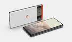 Leaked Pixel 6 render showcasing the phone in horizontal orientation
