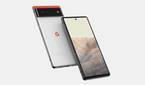 Leaked Pixel 6 render showing the front and back of the phone diagonally