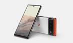 Leaked Pixel 6 render with one phone resting on the other
