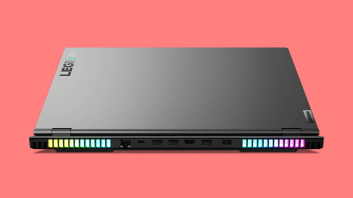Lenovo Legion 7i rear view showing ports