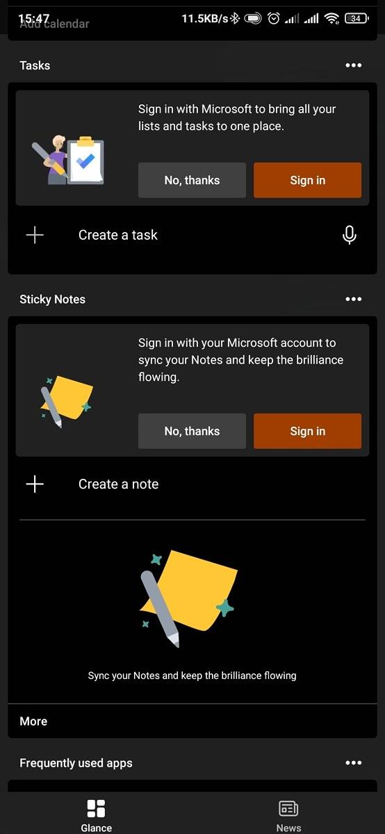 Microsoft launcher smart card