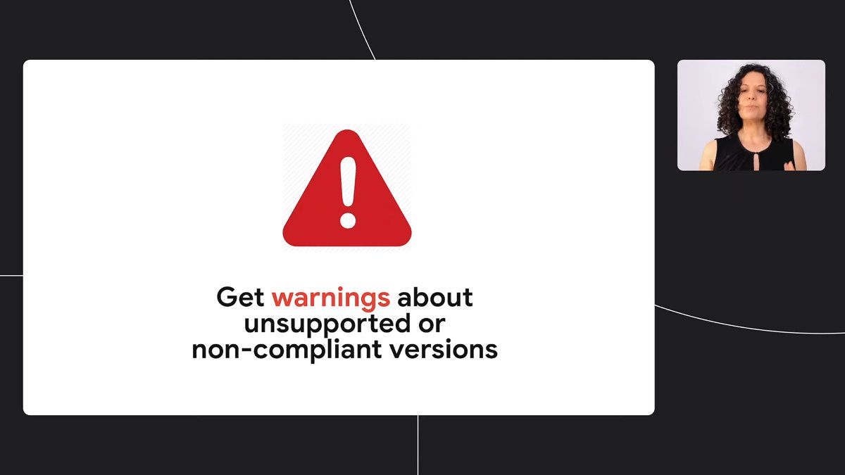 Google Play Console Warnings Slide