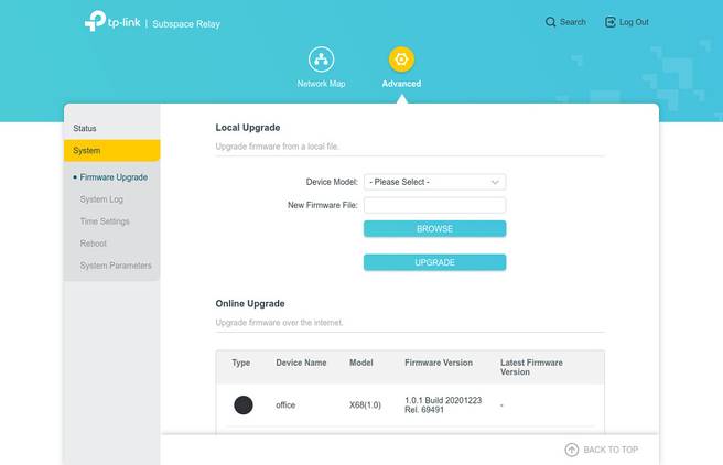 TP-Link web panel