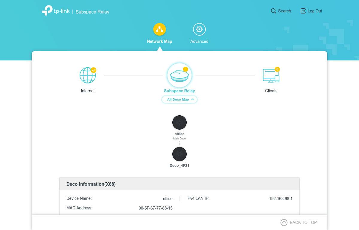 TP-Link web panel