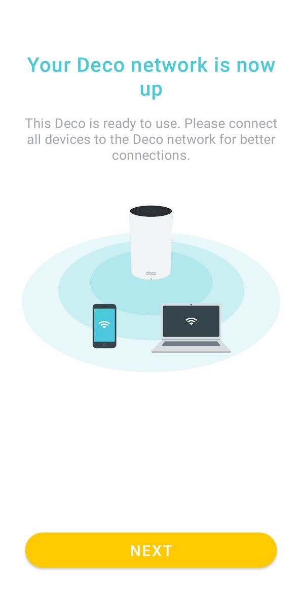 App saying setup is complete