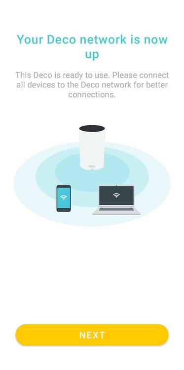 App saying setup is complete