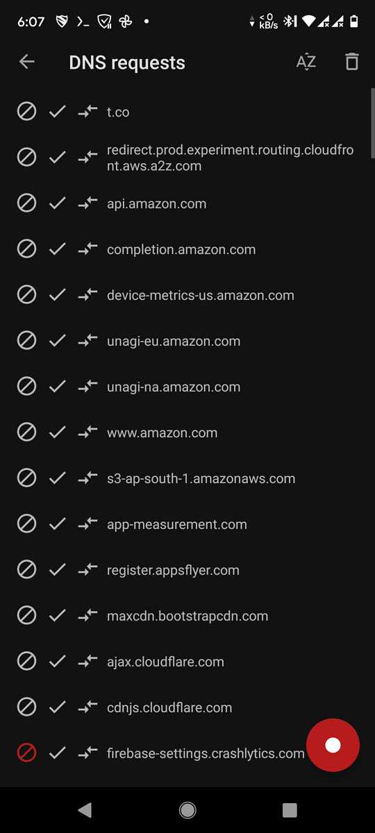 AdAway DNS recording