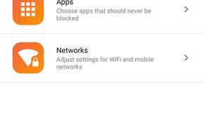 Blokada advanced options