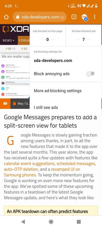 Adblock Browser whitelist