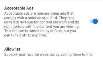 Adblock Browser settings