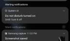 Notification panel in One UI 3.1