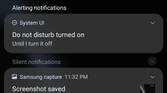 Notification panel in One UI 3.1