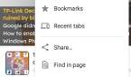 Chrome menu