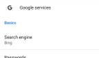 Chrome main settings