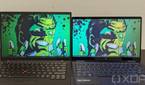 ThinkPad X1 Carbon next to HP Elite Dragonfly