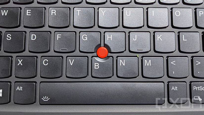 Close-up of ThinkPad TrackPoint