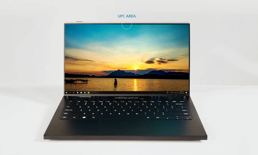 Samsung Display's Under Panel Camera concept on laptop