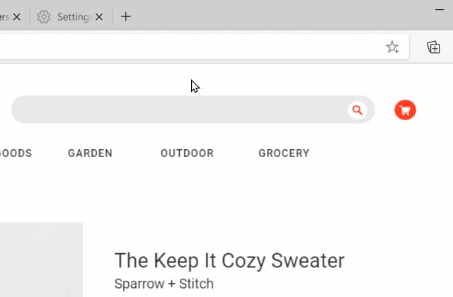 Bing Rebate offer in Microsoft Edge