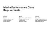 Performance class info