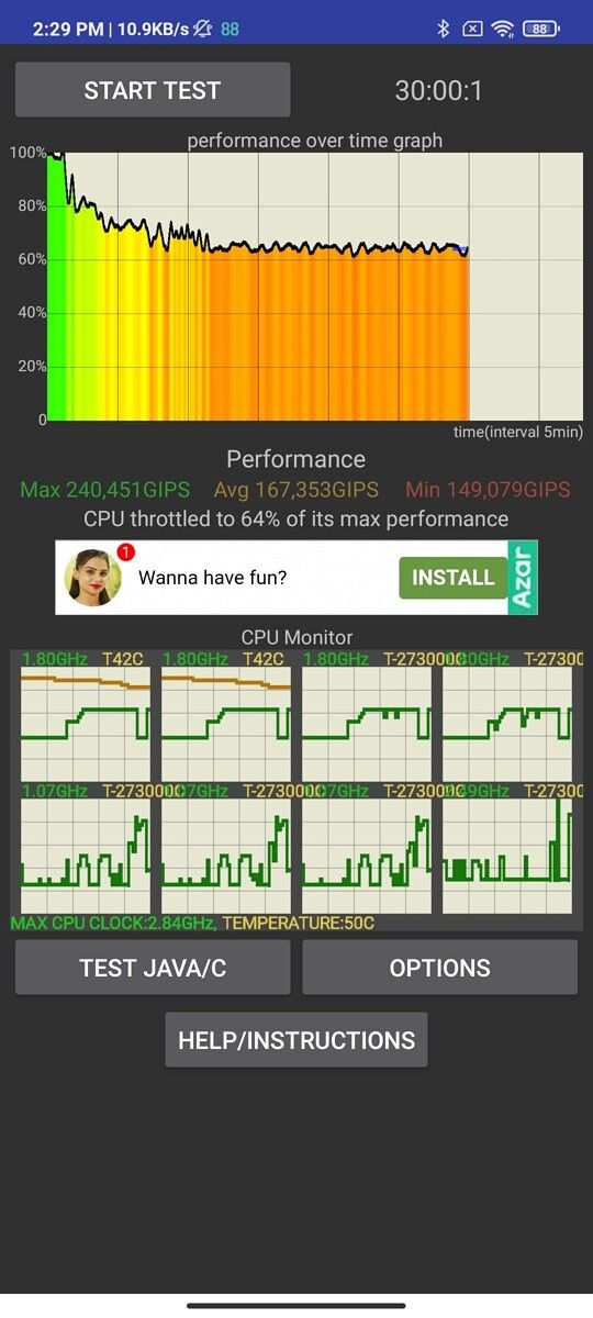 Xiaomi Mi 11X Pro CPU throttling