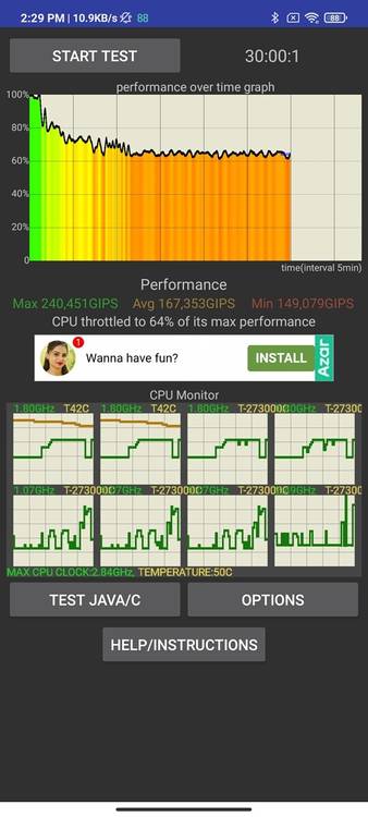 Xiaomi Mi 11X Pro CPU throttling