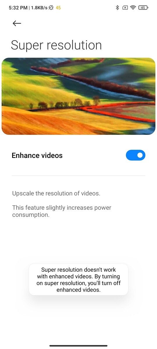 Xiaomi Mi 11X Pro SD to HD upscaling