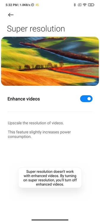 Xiaomi Mi 11X Pro SD to HD upscaling