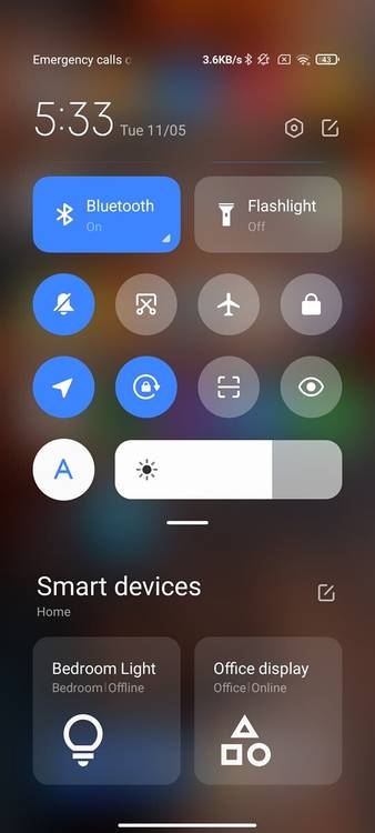 Xiaomi Mi 11X home control